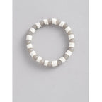 Women's Rose Gold Plated Brass Pendant Chain With Beaded Bracelet (Grey)