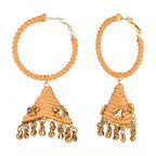 Women's Rose Gold Plated Alloy Earrings (White)