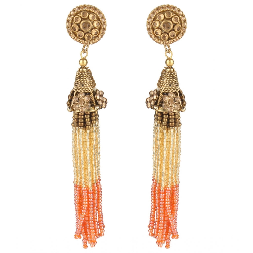 Women's Rose Gold Plated Alloy Earrings (Multicolor)