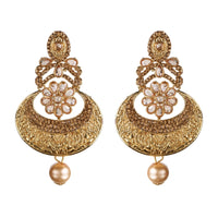Women's Rose Gold Plated Alloy Earrings (Gold)