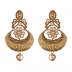 Women's Rose Gold Plated Alloy Earrings (Gold)