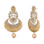 Women's Rose Gold Plated Alloy Earrings (White)