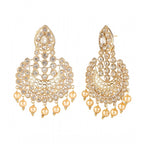 Women's Rose Gold Plated Alloy Earrings (White)