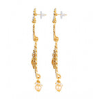 Women's Rose Gold Plated Alloy Earrings (White)