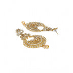 Women's Rose Gold Plated Alloy Earrings (White)