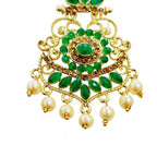 Women's Rose Gold Plated Alloy Earrings (Green)