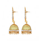 Women's Rose Gold Plated Alloy Earrings (White)