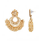 Women's Rose Gold Plated Alloy Earrings (Gold)