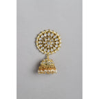 Women's Rose Gold Plated Alloy Earrings (White)
