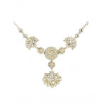 Women's Rose Gold Plated Alloy Matha Patti (White)