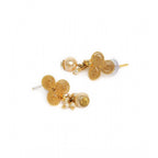 Women's Rose Gold Plated Alloy Necklace &amp; Earings Set (Gold)