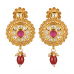 Women's Rose Gold Plated Alloy Earrings (Gold)