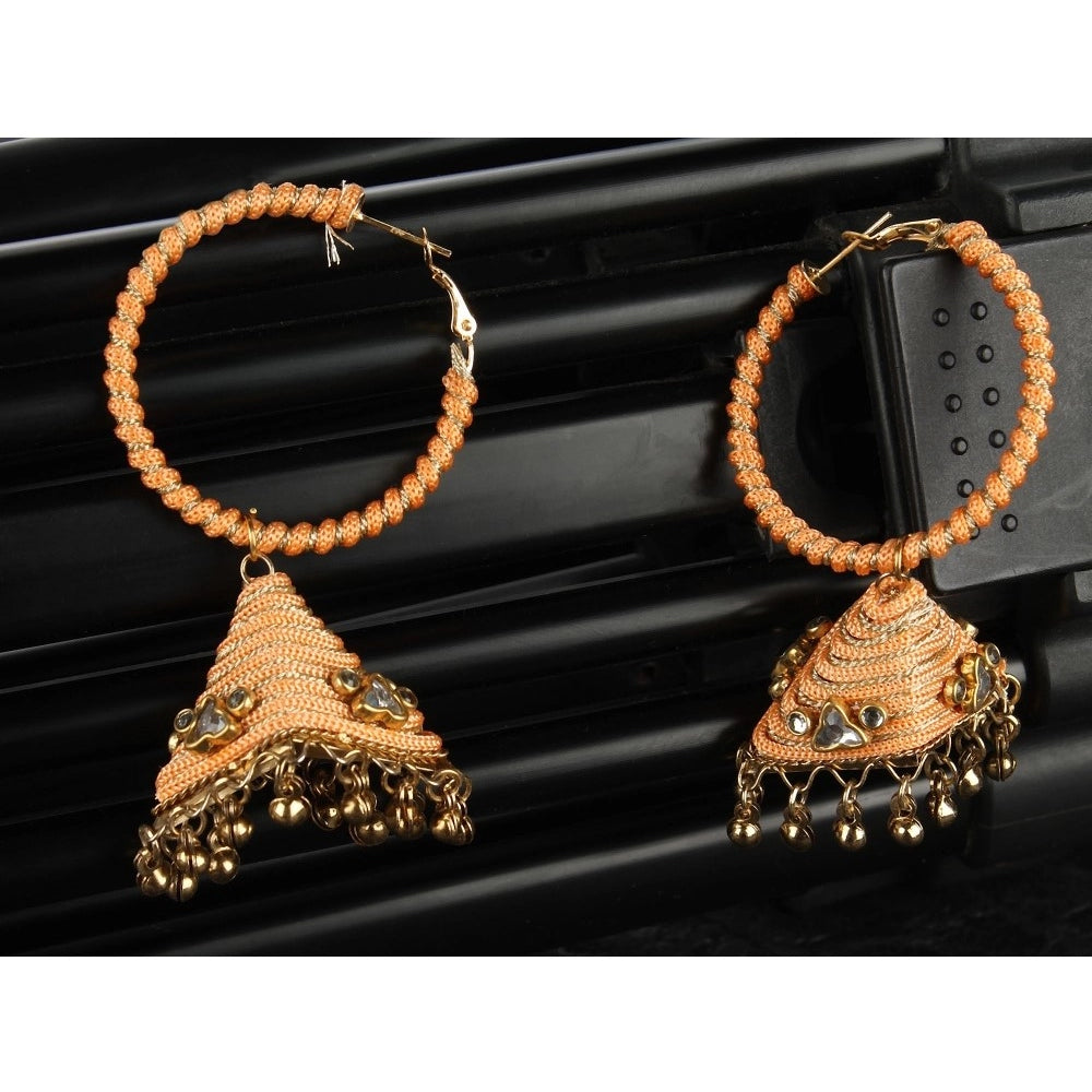 Women's Rose Gold Plated Alloy Earrings (White)