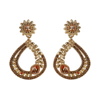 Women's Rose Gold Plated Alloy Earrings (Gold)