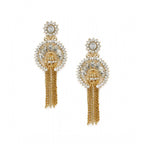Women's Rose Gold Plated Alloy Earrings (White)