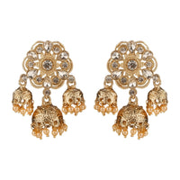 Women's Rose Gold Plated Alloy Earrings (White)