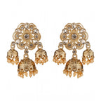 Women's Rose Gold Plated Alloy Earrings (White)