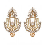 Women's Rose Gold Plated Alloy Earrings (White)