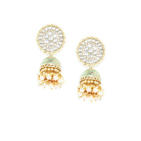 Women's Rose Gold Plated Alloy Earrings (White)