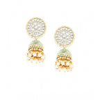Women's Rose Gold Plated Alloy Earrings (White)