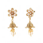 Women's Rose Gold Plated Alloy Earrings (Gold)