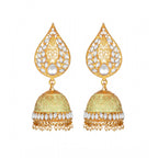 Women's Rose Gold Plated Alloy Earrings (White)