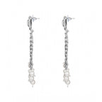 Women's Rose Gold Plated Alloy Earrings (White)