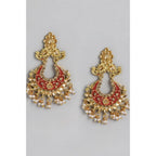 Women's Rose Gold Plated Alloy Earrings (Gold)