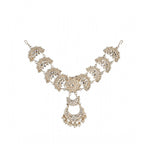 Women's Rose Gold Plated Alloy Matha Patti (White)
