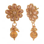 Women's Rose Gold Plated Alloy Necklace &amp; Earings Set (White)