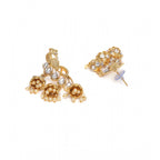 Women's Rose Gold Plated Alloy Earrings (White)
