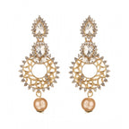 Women's Rose Gold Plated Alloy Earrings (White)