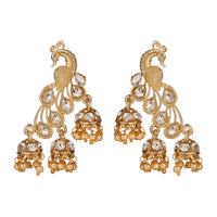 Women's Rose Gold Plated Alloy Earrings (White)