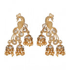 Women's Rose Gold Plated Alloy Earrings (White)