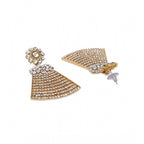 Women's Rose Gold Plated Alloy Earrings (White)