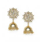 Women's Rose Gold Plated Alloy Earrings (White)