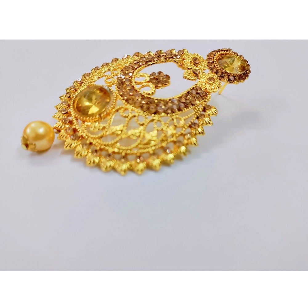 Women's Rose Gold Plated Alloy Earrings (Gold)