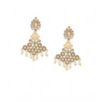 Women's Rose Gold Plated Alloy Earrings (Gold &amp; Pink)