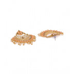 Women's Rose Gold Plated Alloy Earrings (Orange)