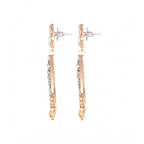 Women's Rose Gold Plated Alloy Earrings (White)