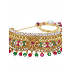 Women's Rose Gold Plated Alloy Necklace &amp; Earings Set (Multicolor)