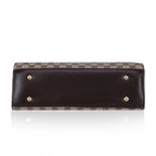 Women's Faux Leather Printed Handbag (Coffee)