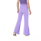 Women's Polyester Cow Pattern Pant (Pruple)