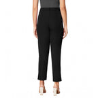 Women's Polyester Solid With Pocket Pant (Black)