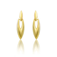 Women's brassNew Gold Tone Polish Mini Office Earrings (Gold Plated)