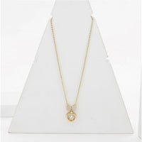 Women's Stainless Steel Heart Shape Golden Delicate Pendent Chain (Gold Plated)