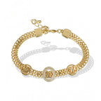 Stainless Steel Unisex Gold Freesize Stainless Steel Loose Bracelet (Gold Plated)