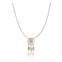Women's Stainless Steel Dream Catcher Pendent Delicate Chain (Gold Plated)