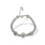 Stainless Steel Unisex Silver Freesize Stainless Steel Loose Bracelet (Silver Plated)