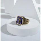 Stainless Steel German polish moon design Freesize ring (Gold Plated)